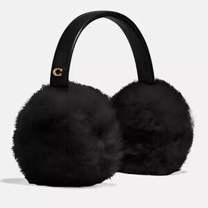Shearling Earmuffs in Black